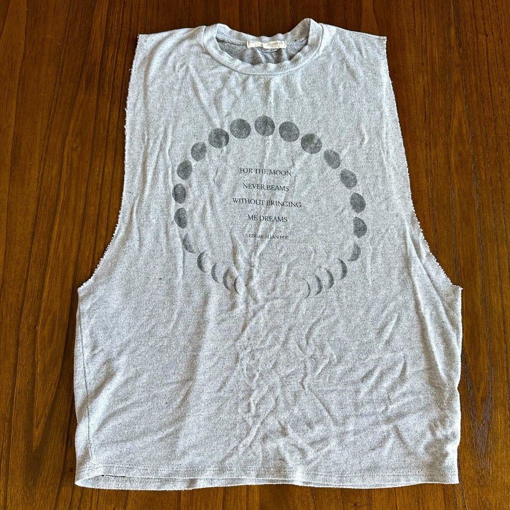 Quote Graphic Muscle Shirt - Size Medium